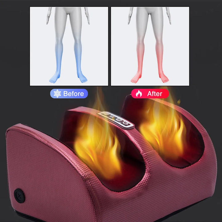 Heavenly Soothe: Electric Foot Massager with Heating Therapy, Shiatsu Kneading Roller, and Hot Compression for Ultimate Muscle Relaxation and Pain Relief!