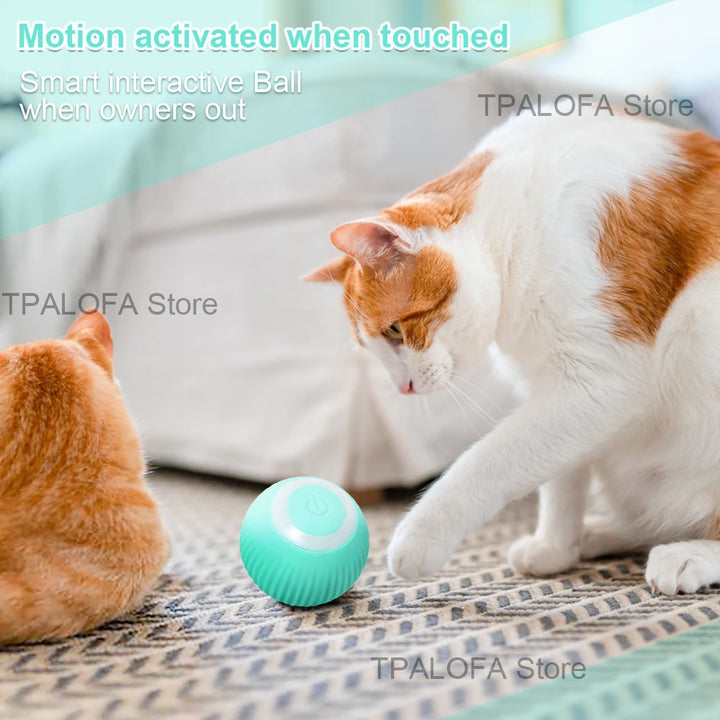Whisker Whirlwind: Smart Electric Rolling Ball – Interactive Indoor Fun for Playful Cats!